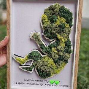 Рамка бебе със скандинавски мъх